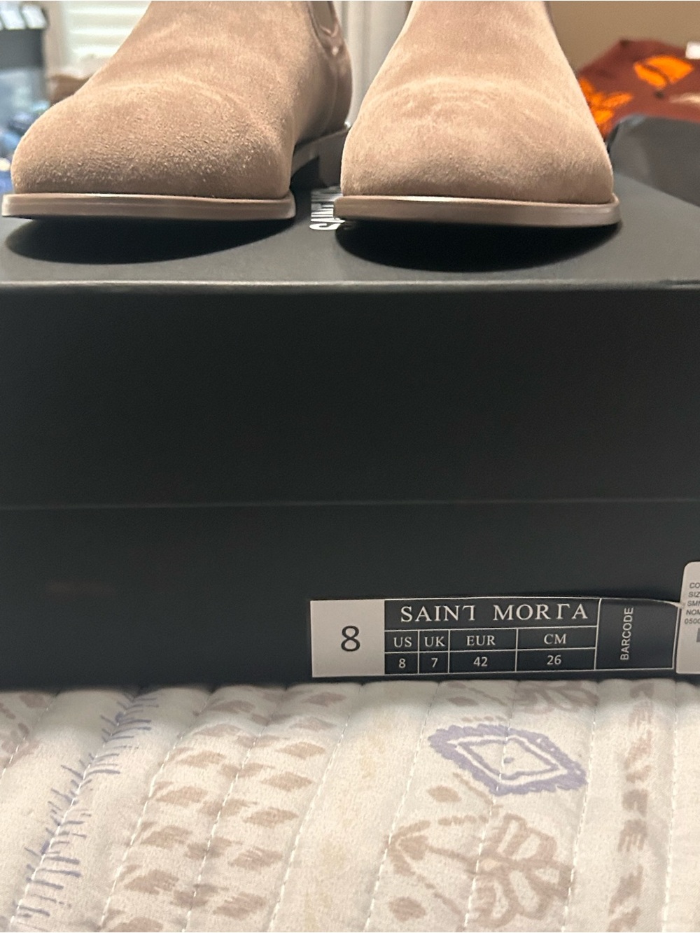 Men's Suede Chukka Boots in Taupe - Picture 5 of 16
